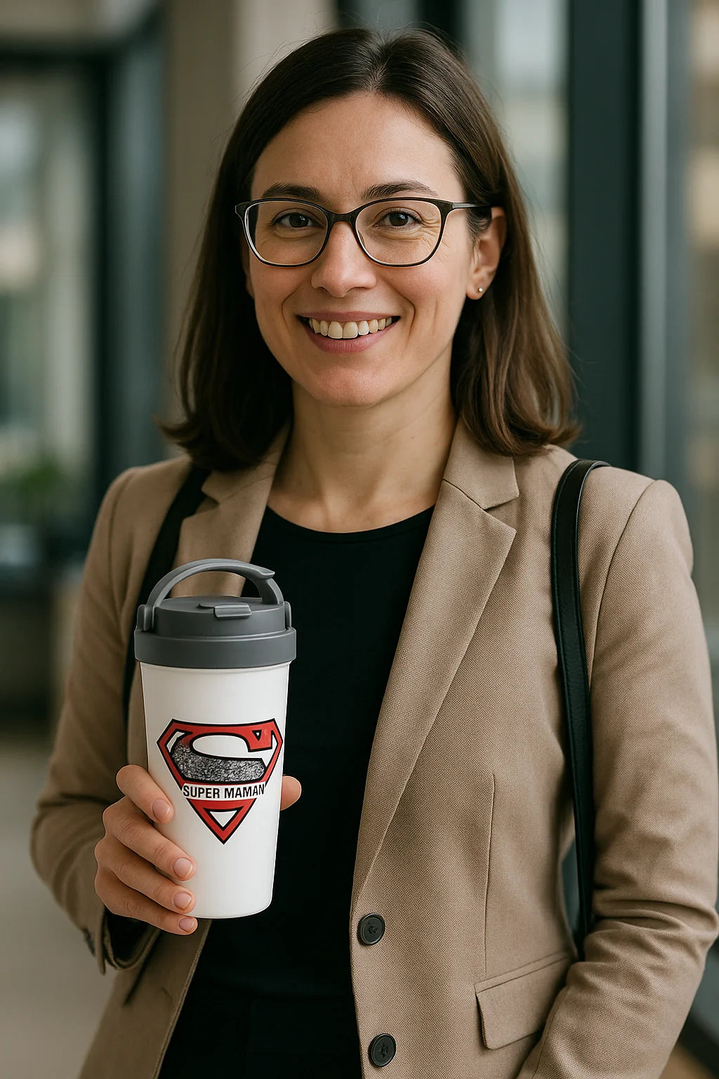 Mug de voyage "Super Maman" – 443 ml