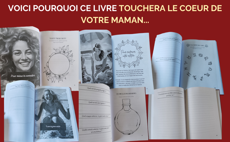 Maman, Raconte-moi ton histoire...: Sa vie racontée avec plus de 180 questions | Espaces Photos | Un cadeau à transmettre de générations en générations