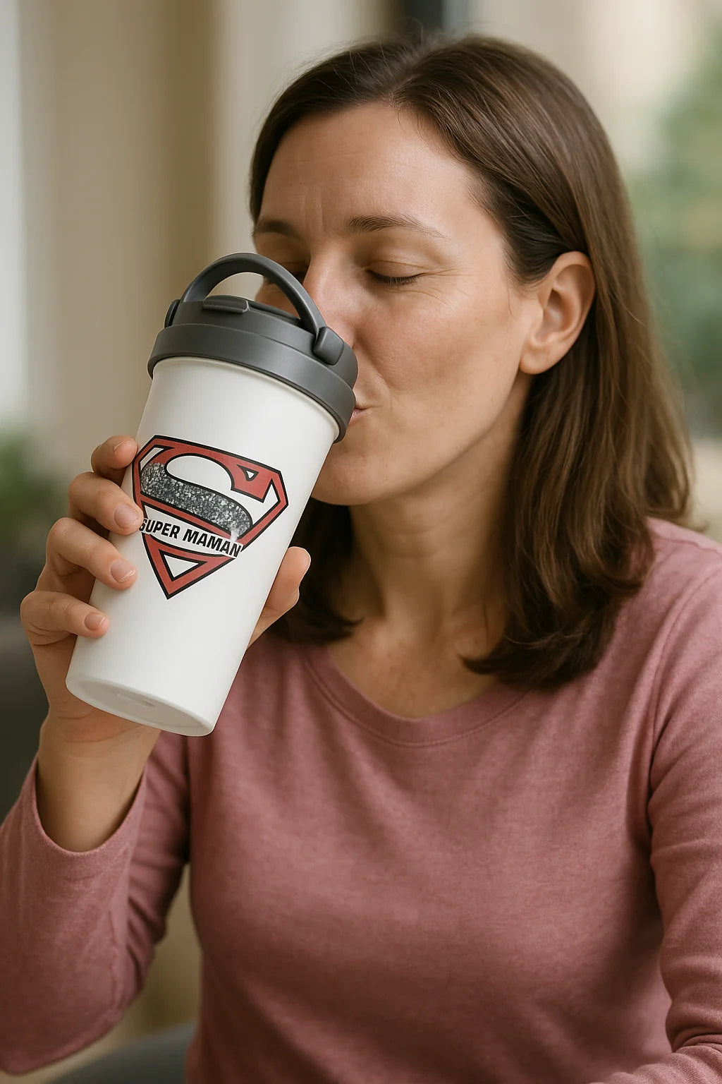 Mug de voyage "Super Maman" – 443 ml